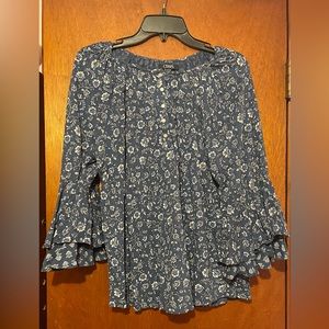 Chaps Blue Floral Top